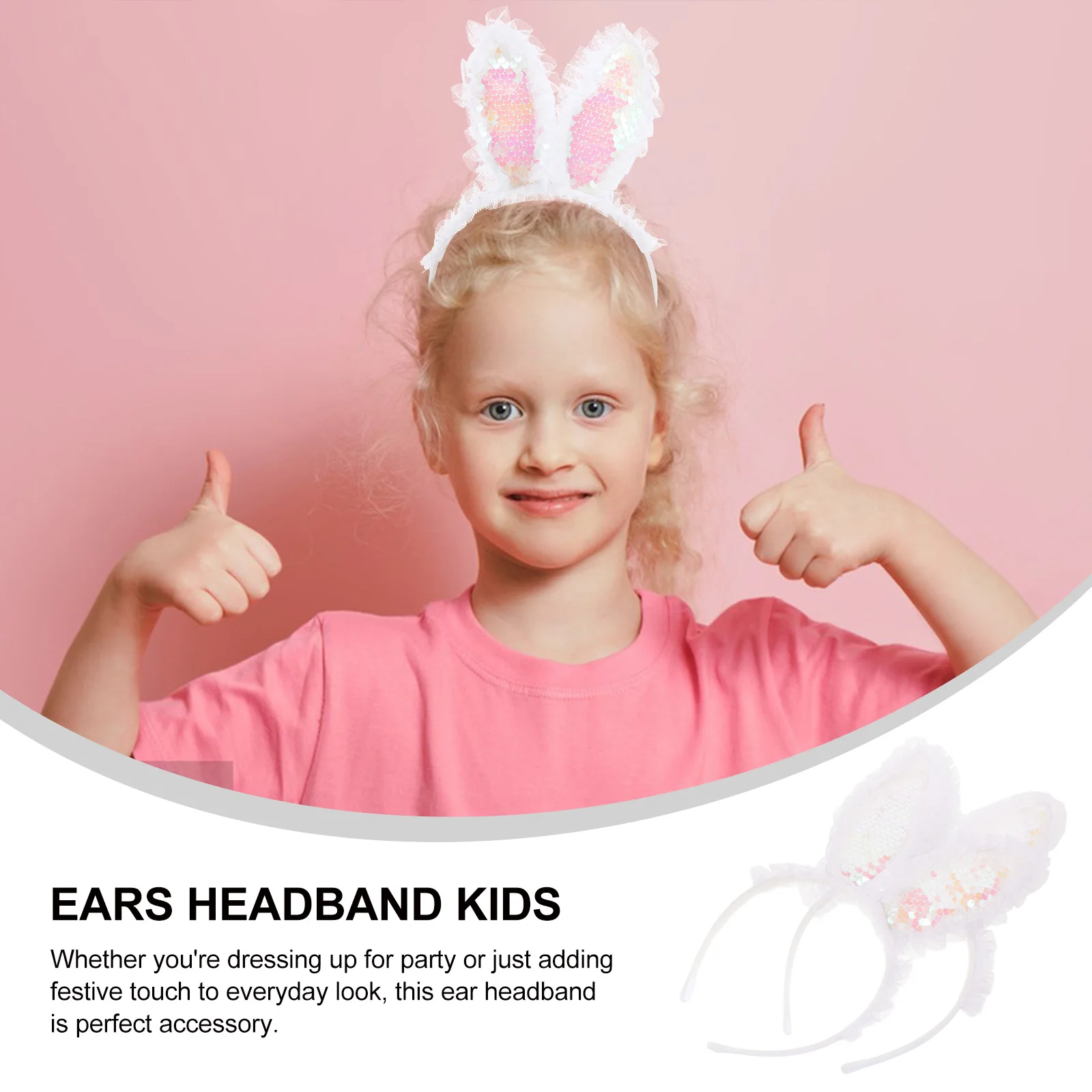 

4pcs Rabbit Ear Headband Glowing Ears Durable Flexible Fits All Easter Party Women Hair Accessories