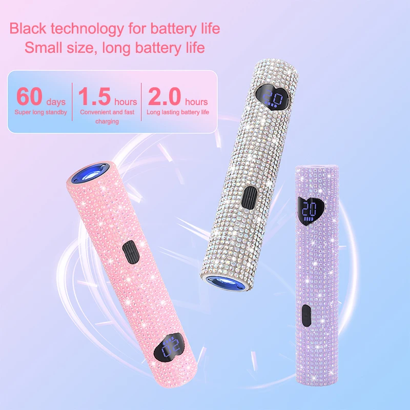 Draagbare handheld mini-nagellamp voor gellak Sneldrogende zaklamp Pen USB-nageldroger Machine Type-C Opladen UV LED-nagellamp