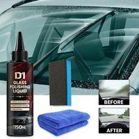 1set 150ml Car Glass Polishing Paste High Gloss Oil Film Remover For Auto Windshield Windows Auto Detailing Tool Long Lasting