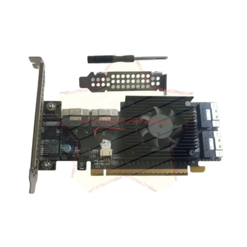 PLX8749 PCIe Expansion Card, 4x SFF8654 Interface Split Adapter for U.2 SSD, NIC & GPU Expansion Without Motherboard Bifurcation