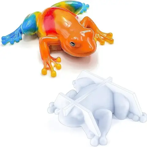 3D süße Frosch Harz Silikonform DIY dreidimensionale Tier Home Dekoration Tischdekoration Epoxidharz Formen