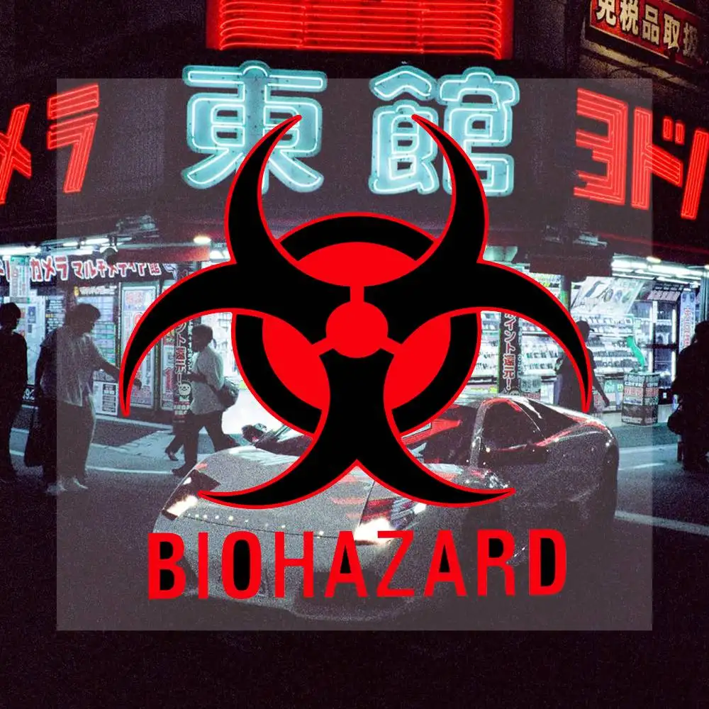 Bio-lo-gical Hazard Decals Bio-hazard Risk Warn-in-g 16cm Creative Sticker Decals For Moto Car Laptop  Helmet Travel Accessories
