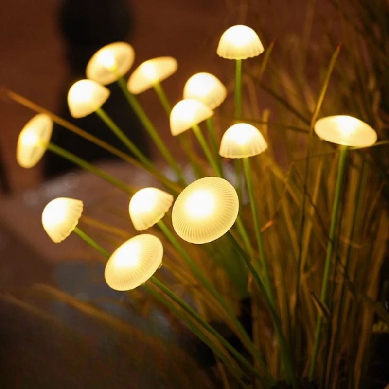 

1/3/5 шт. 6 светодиодный грибной светильник в виде медузы, уличная водонепроницаемая солнечная садовая лампа для виллы, сада, двора, парка, декоративная лампа