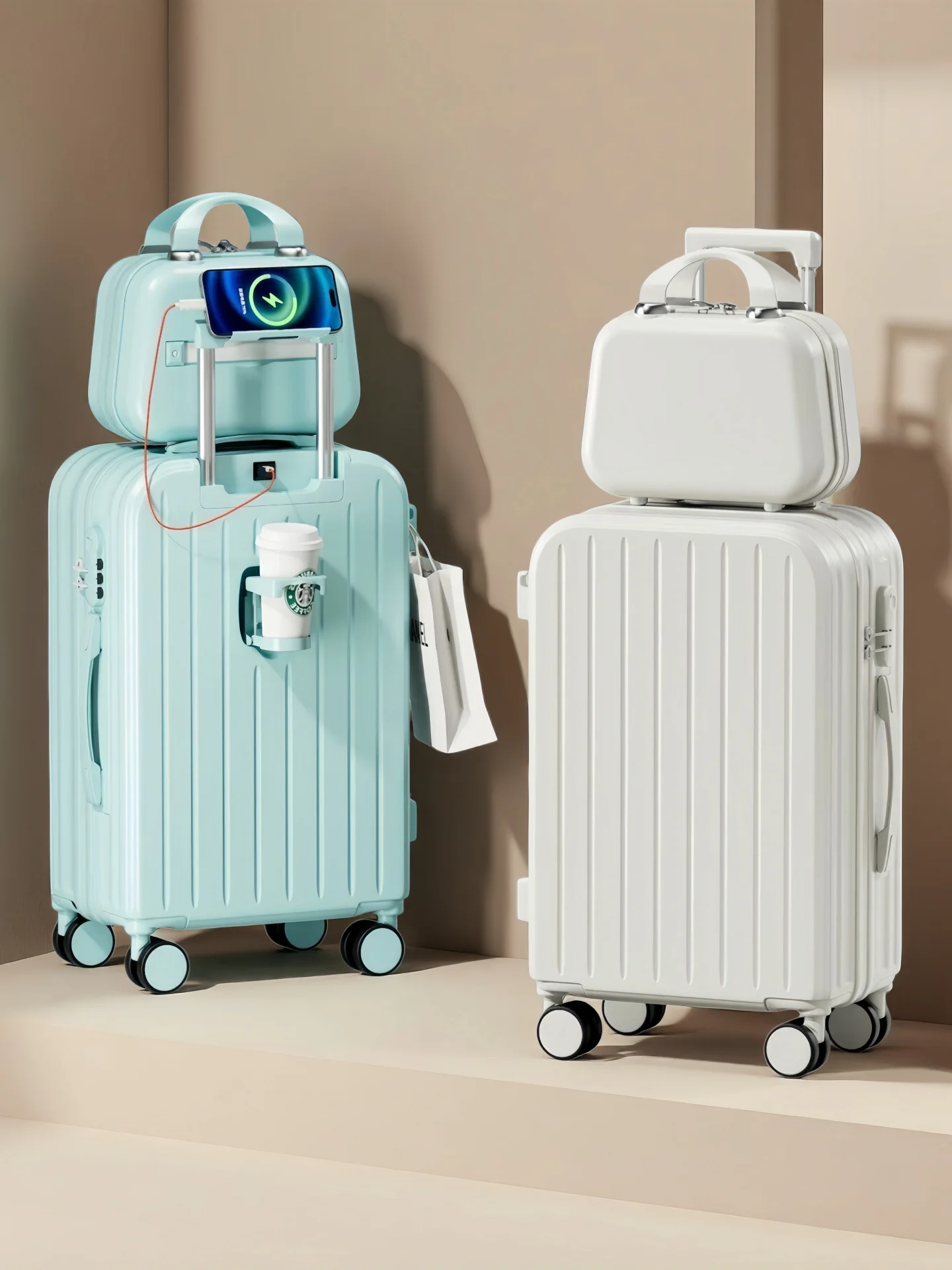 durable-travel-suitcase-women's-20-inch-carry-on-lightweight-aluminum-pull-rod-bag-fashionable-zipper-closure-handbag