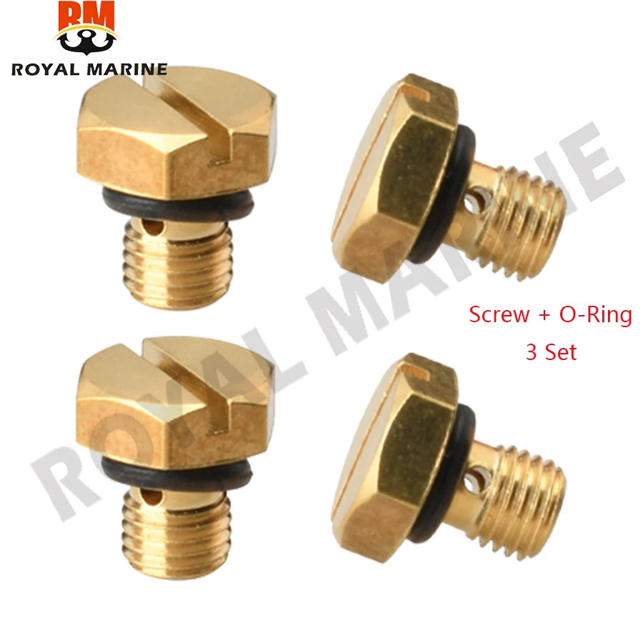 

6H3-14992 93210-04230 Carburetor Float Bowl Drain Screw O-ring 3 Kit For Yamaha 40HP 50HP 60HP 70HP 75HP 90HP CV40 6H3-14992-00