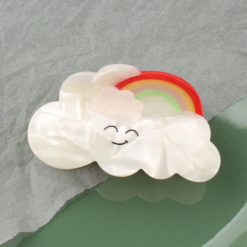 

Rainbow Hair Claw Clips 8cm Cute Women Acetate Claw Hair Jaw Clips for Updo Styling Accessories Haircare Tools