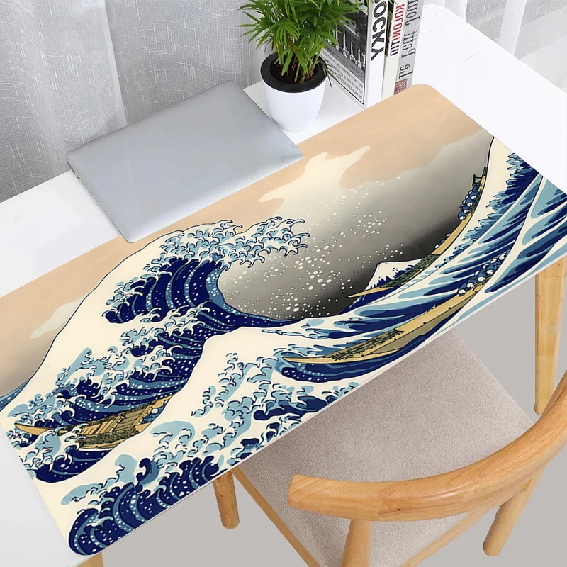 Hot selling Giant Wave Mouse Pad Gaming Extended Desk Mat Laptop Accessories Gamer Large Anime Mousepad E-sports room decoration