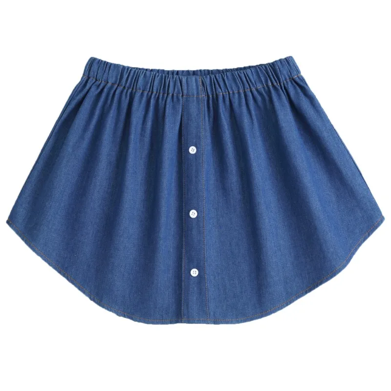Женская рубашка-удлинитель, джинсовая внутренняя юбка, нижняя юбка, нижняя юбка с подолом, блузка для девочек, подол с хвостом