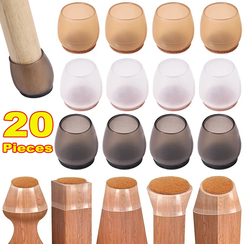 Quality Chair Leg Cover Floor Protectors Chair Leg Pads Silent Anti-slip Furniture Table Feet Caps Scratch Proof Chairs Foot Cap