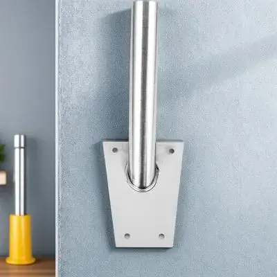 Robust Stainless Steel Flag Pole Holder Mounting Bracket Wall Or Ground Use Easy Setup Flagpole Base for Decorative Garden House