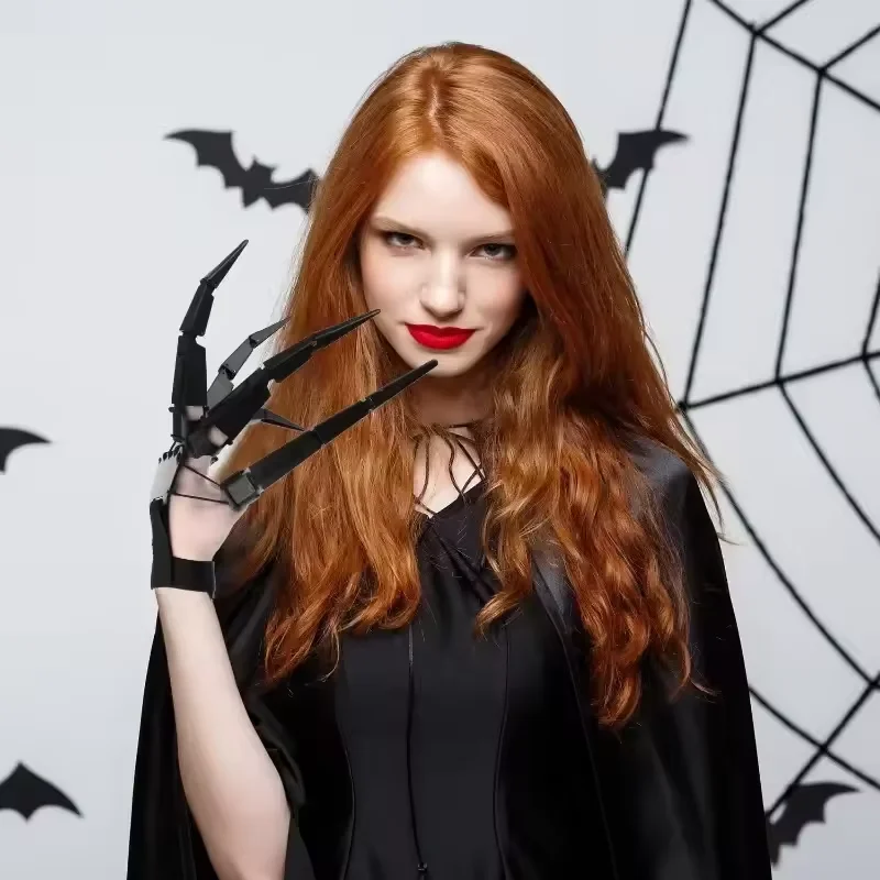 

Хэллоуин шарнирные перчатки для пальцев гибкие забавные гибкие игрушки костюм вечерние призрачный коготь ручная модель Хэллоуин Декор для вечеринки подарок