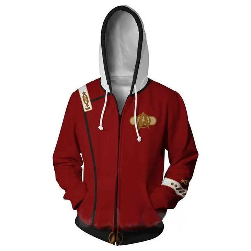 Star Hoodie Men rek The Wrath of Khan Sweatshirts Zip Up 3D Print Coat Jacket Cardigan Adult Hoody Outwear Pullover