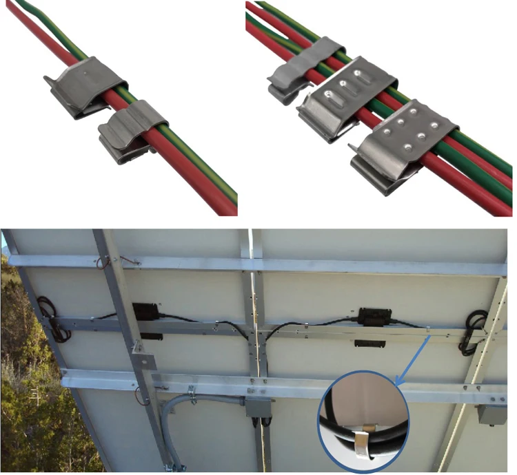 Australia Certified SUS304 PV Cable Fix Clip, DC Solar Wire Management Accessories, Qualified Parts for Local Standard Compliant