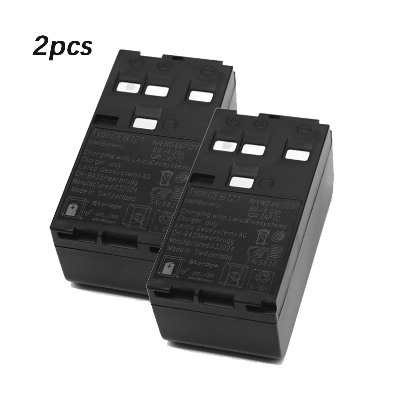 Совершенно новый аккумулятор GEB121, 2 шт., для тахеометра Leic TPS300 TPS400 TPS700 TPS800 TPS1100