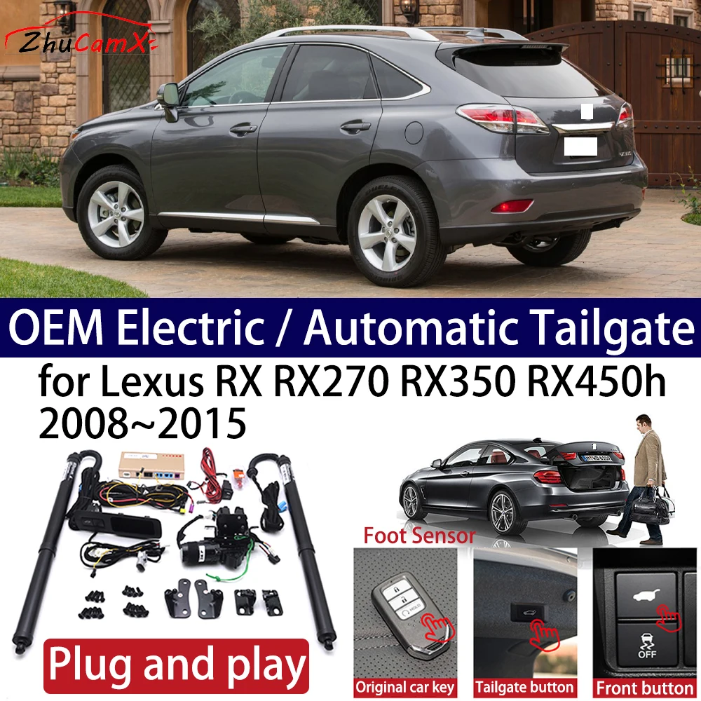 ZhuCamX for Lexus RX RX270 RX350 RX450h 2008~2015 Car OEM Power Electric Automatic One-Click Smart Liftgate Tail Gate Support