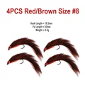 4PCS Redbrown 8