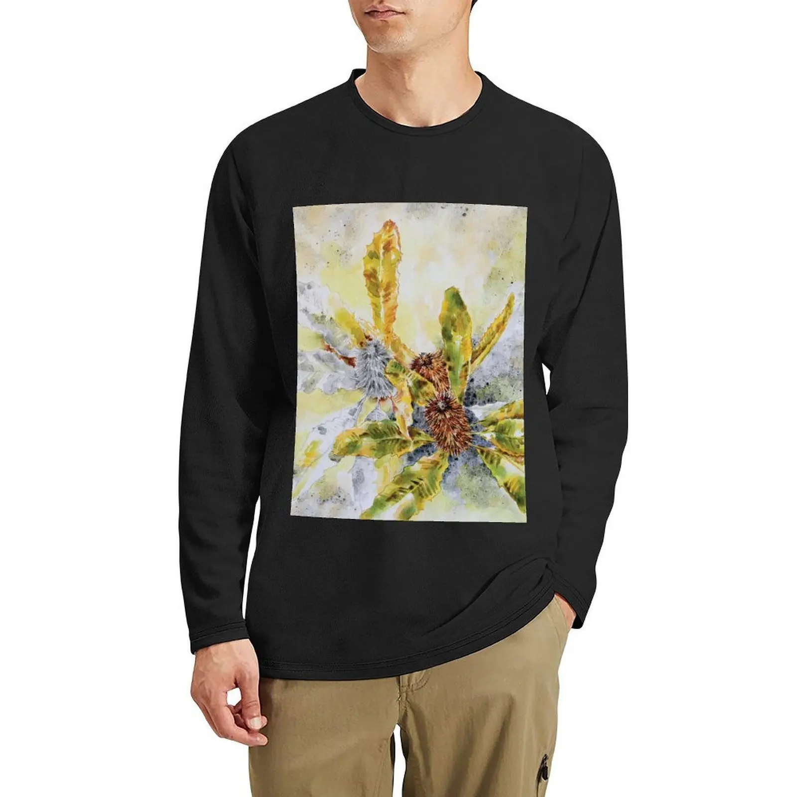 

Australian Banksia Leaves and Spent Flowers Long T-Shirt cute clothes new edition t shirt anime t shirts men
