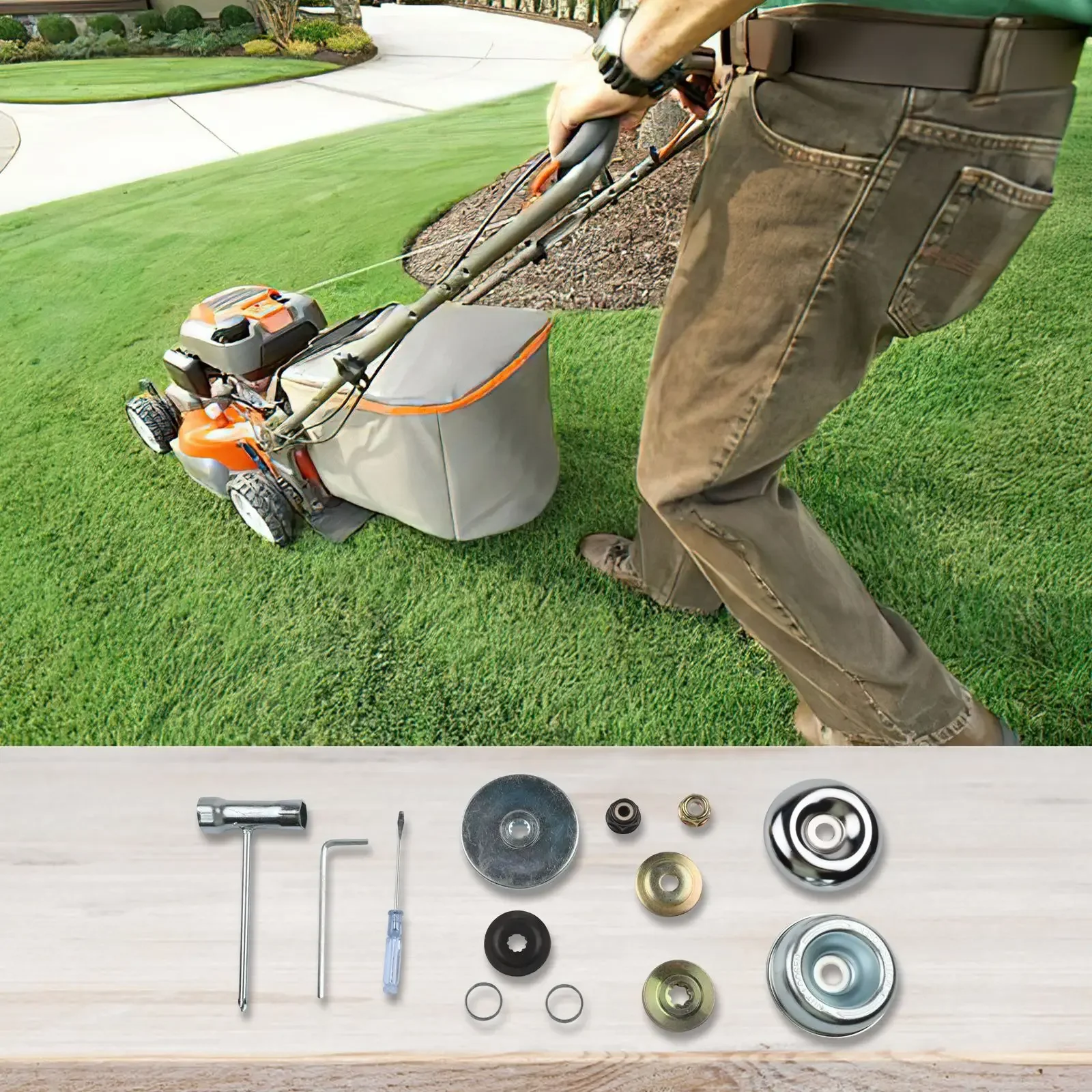 

Металлический адаптер для триммерной головки, комплект для замены деталей оборудования для ухода за газоном, совместимый с газонокосилками, кусторезами и т.д.