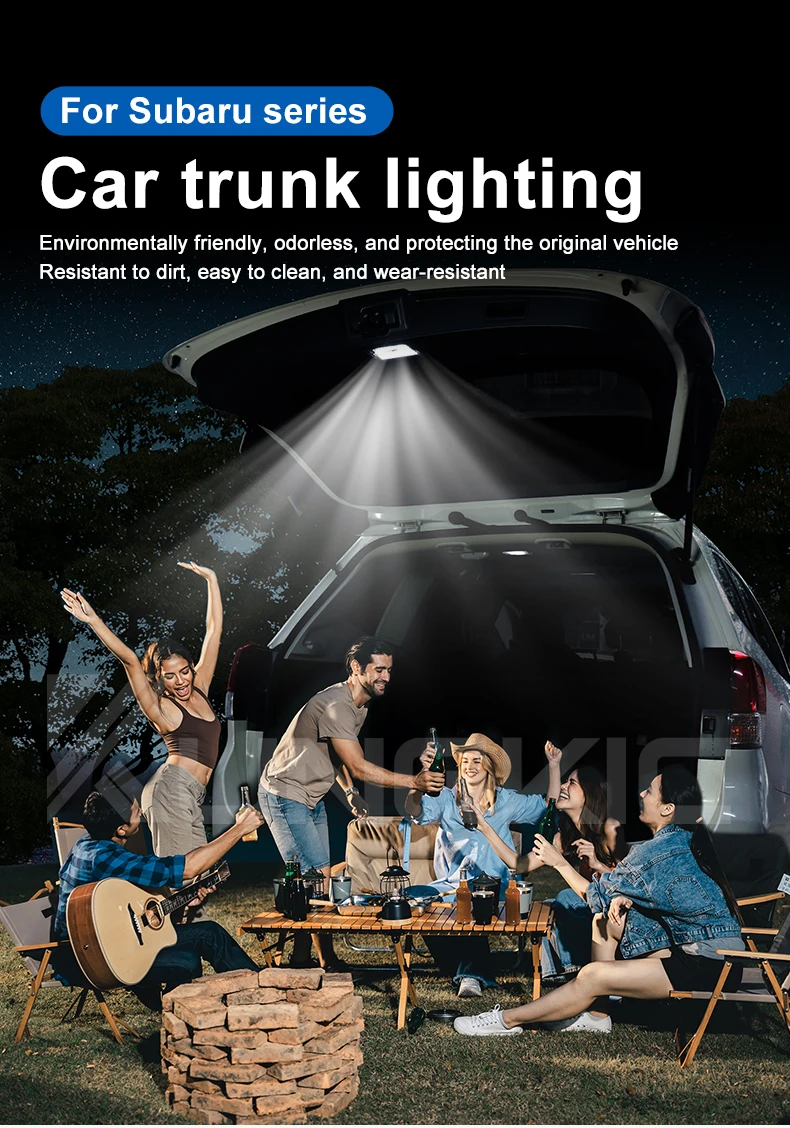 Für Subaru Crosstrek Impreza Forester Outback Zubehör LED Auto Kofferraum Licht Gepäck Kofferraum Lampe Heckklappe Lichter Koffer Dome – Detail 1