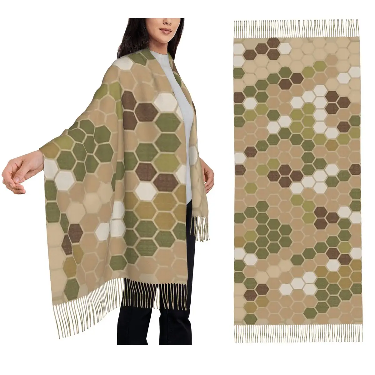 

Titanfall 2 Camo Shemagh Scarf Tassel Scarves for Women Soft Warm Shawls and Wraps Large Fall Winter Shawl Wrap