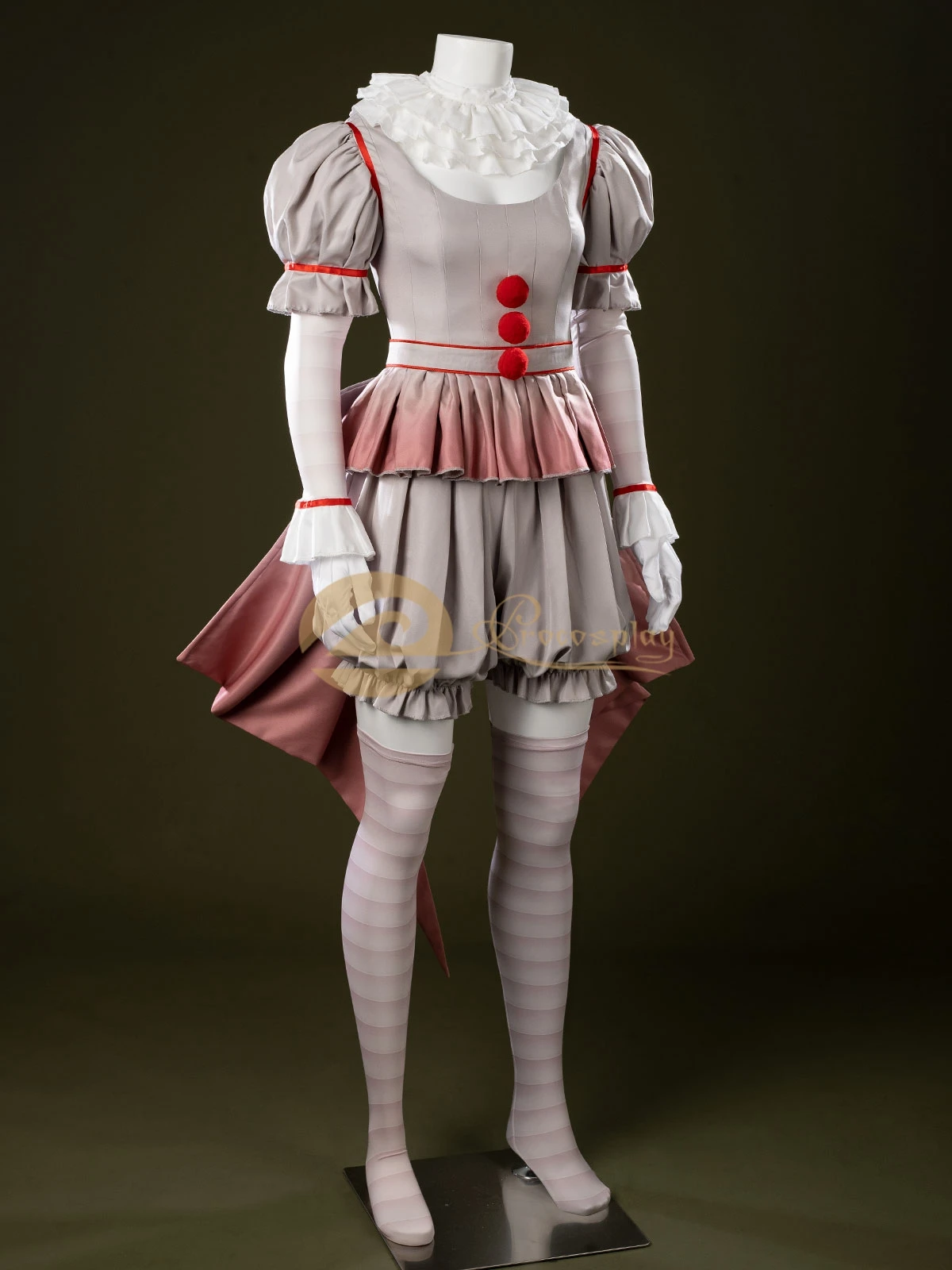 

Pennywise Cosplay Costume Horror Women Version Clothes for Halloween Role Play