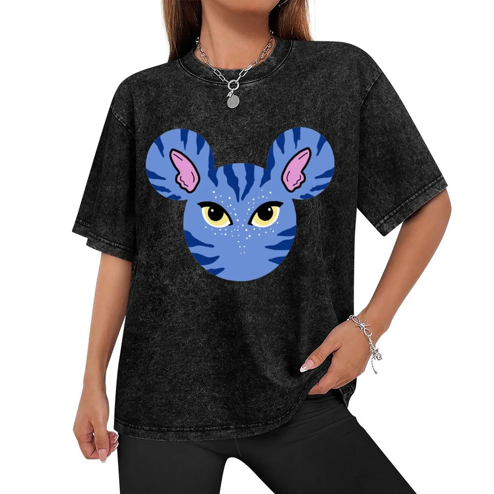 Pandora Na'vi Mouse Icon T-Shirt oversized graphic tee graphic shirts cute tops mens plain t shirts