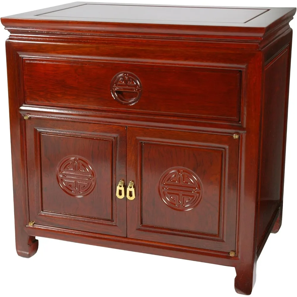 Furniture Rosewood Bedside Cabinet - Cherry 22 in x 14 in x 22 in