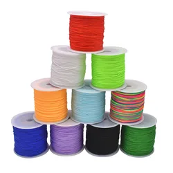 100Yards Craft Nylon Satin Cord Rattail Thread For Chinese Knotting,Kumihimo Macrame Thread Beading String For Jewelry Making