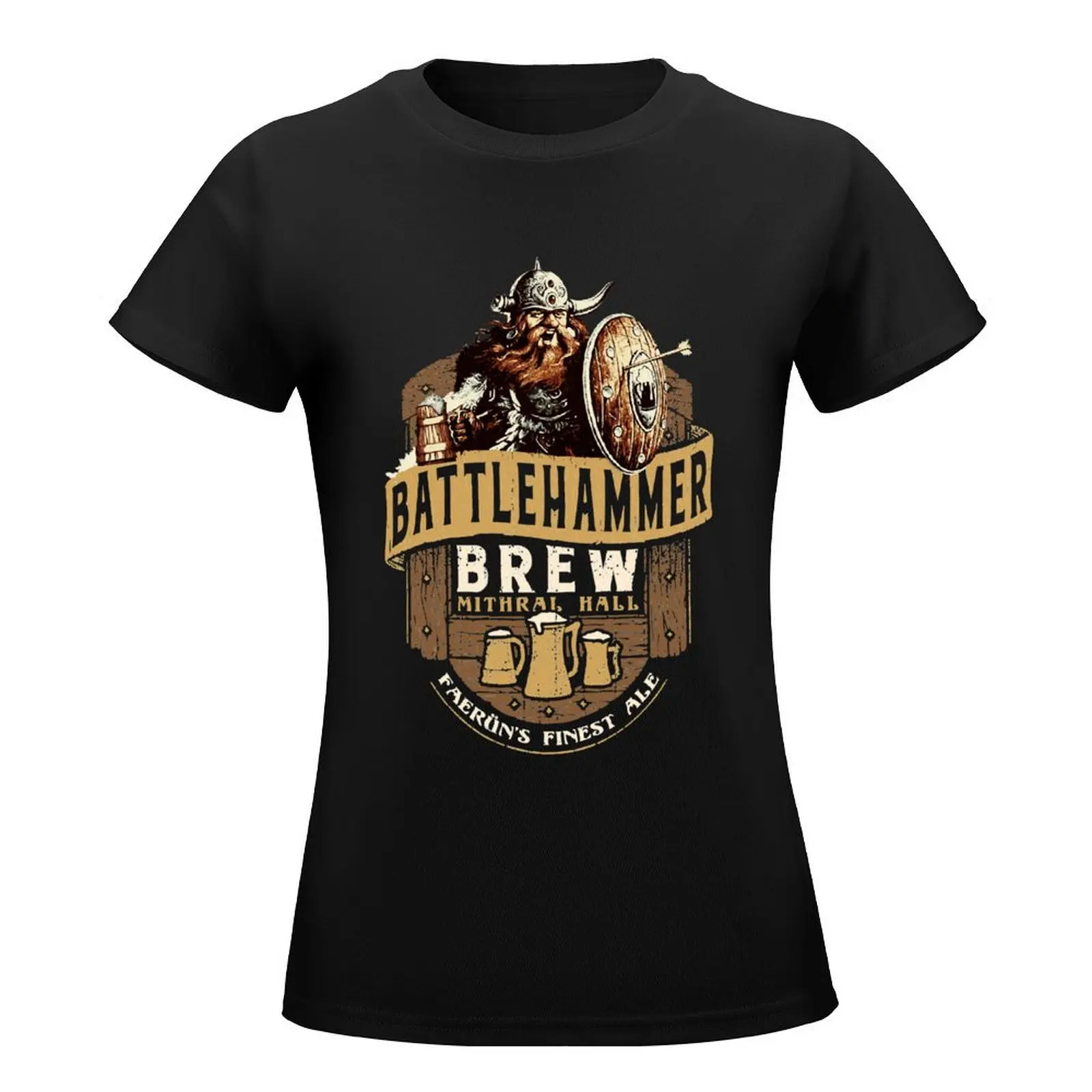 Battlehammer Brew Bruenor Realms T-Shirt customizeds customs design your own customs sweat t-shirt dress for Women long