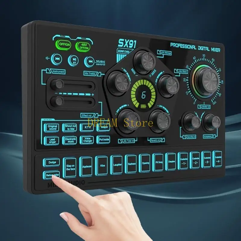 All-in-One Engine SX91 Sound Card for Streaming, Recording & Conferencing Apps