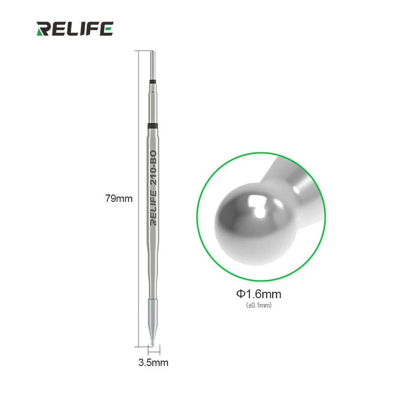 RELIFE 210-BO طرف مكواة لحام، تصميم مبتكر لرأس كروي، مقبض عالمي 210، تسخين سريع، مقاومة للأكسدة #6