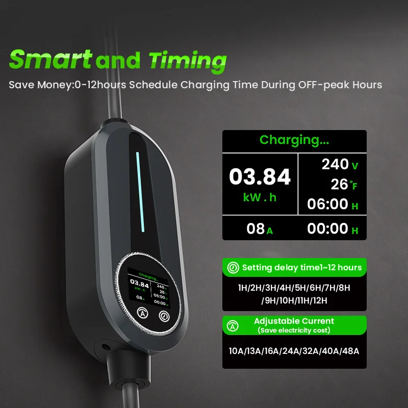 

Home EV Charging Gun – US Standard, 16A 3.5kW for New Energy Vehicles