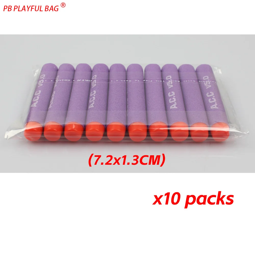 ACC V5.0 Zachte Kogels EVA Speelgoedpistool Munitie Langere Bereik Rechtere-Traject Ronde Kop Paars Schuim Kogel QJ114