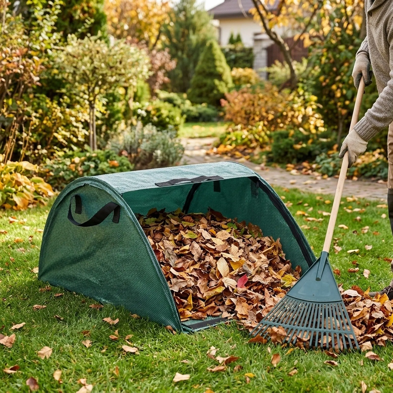 100L And 200L Leaf Collection Bags For Easy Collection Of Leaves And Composting Yard Leaf Picking Tool Lawn Leaf Bag