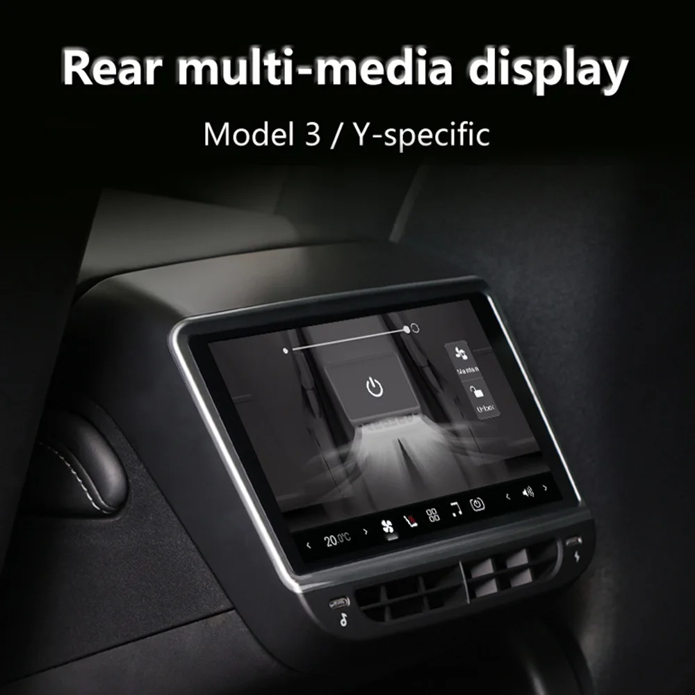 

7inch 4K HD Rear Display for Tesla Model Y 3 CarPlay Auto Radio Entertainment Air Control Seat Adjust Qualcomm Chip Auto Parts