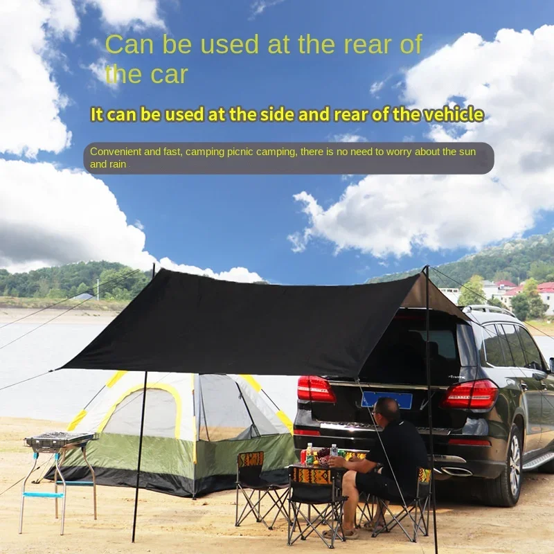 Self Driving Tour Rain and Sun Protection Car Side Tent Camping Car Side Sunshade UV Protection Car Side Canopy