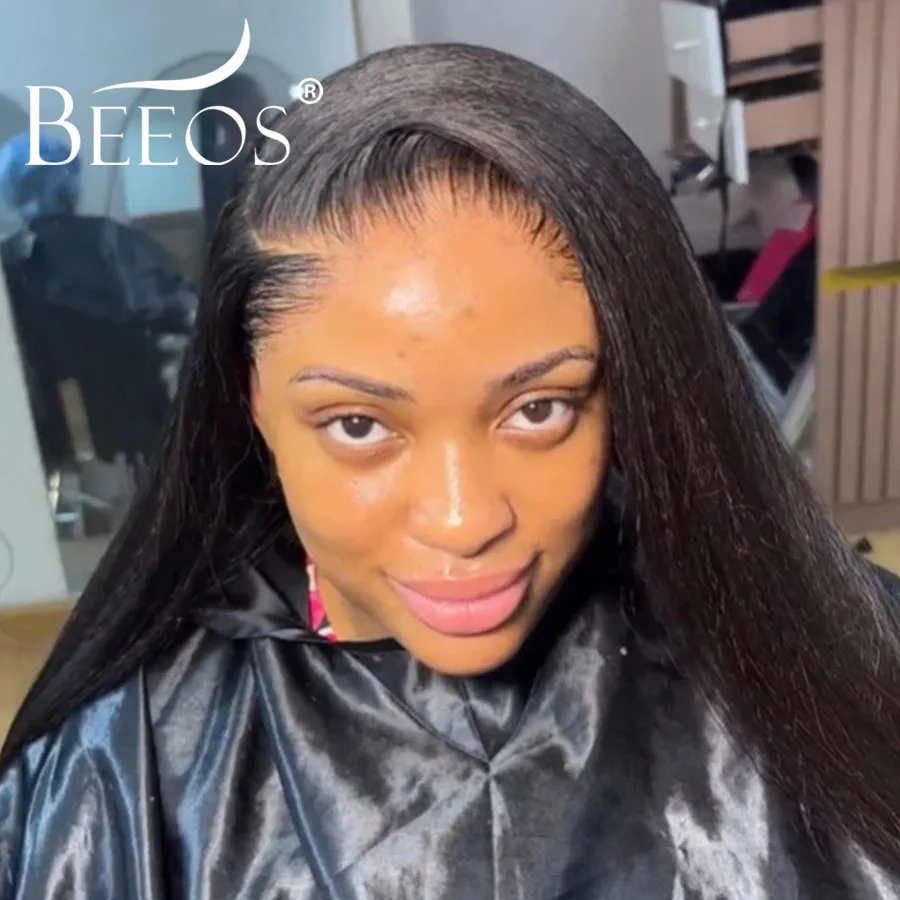 250% ضوء ياكي شعر مستعار مستقيم 13X6 HD الدانتيل كامل الباروكات الأمامية شعر الإنسان 30in Skinlike قبل قطعها البرازيلي عذراء الشعر للنساء