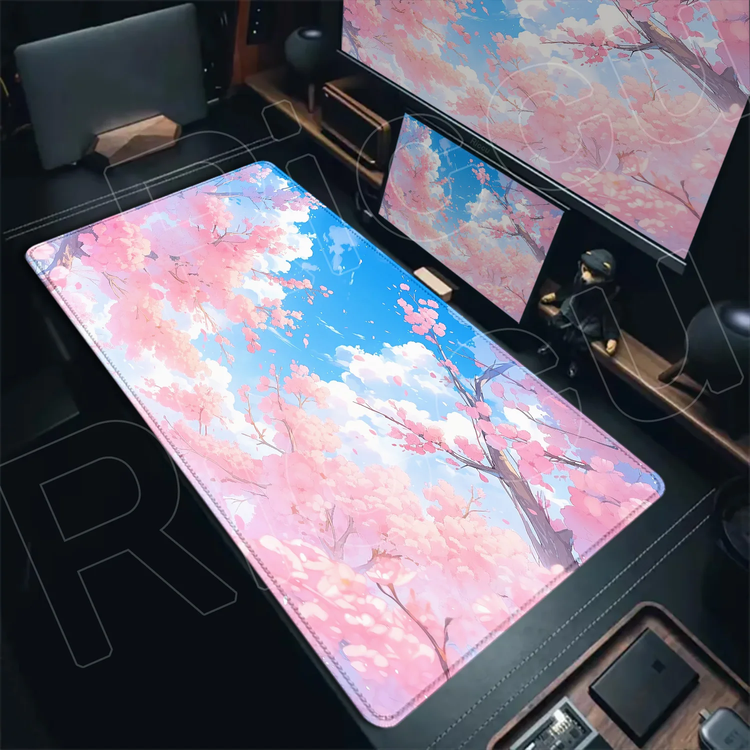 Large Pink Sakura Mice Mat Cherry Blossom Mouse Pad Gaming Home New HD Mousepad XXL Keyboard Pad Office Non-Slip Carpet Desk Mat