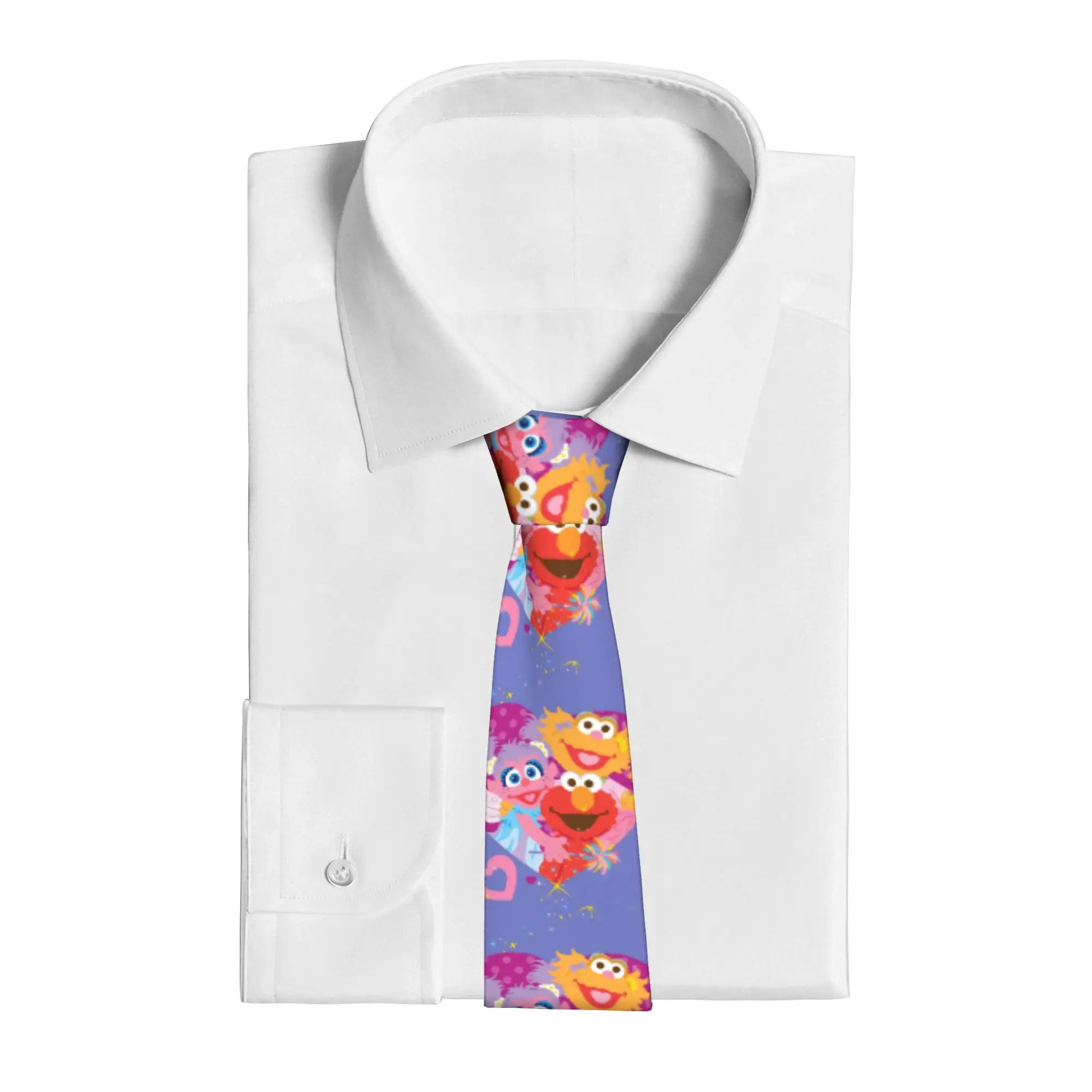 Sesames Streets Cartoon Men Women Necktie 8 cm Wide Abby Cadabby Neck Tie for Mens Accessories Cravat Wedding Accessories Office
