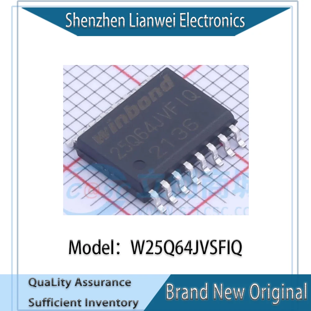 

100% New Original W25Q64JVSFIQ 25Q64JVFIQ IC NOR FLASH 64Mbit Chipset SOP-16