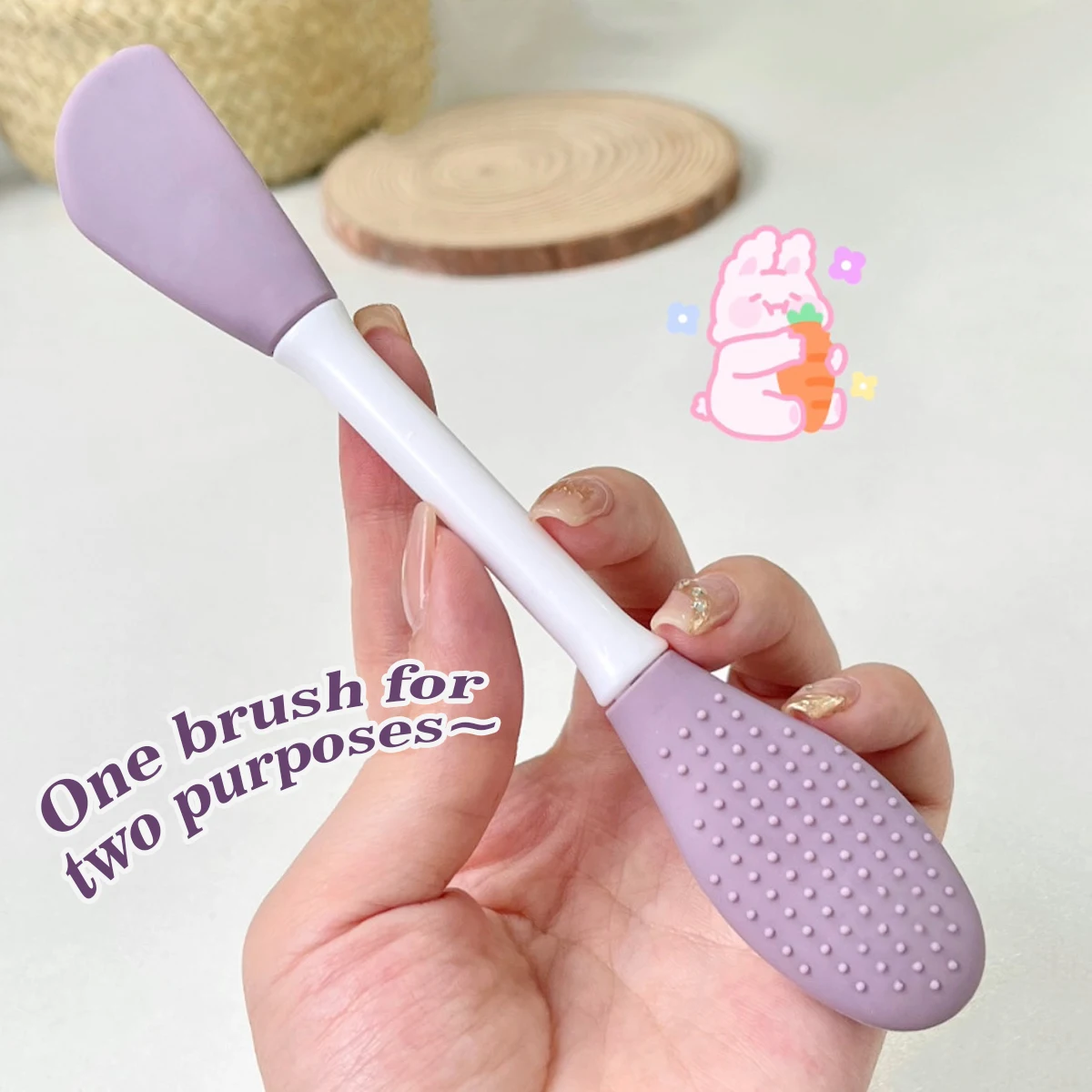 Silicone Facial Cleansing,Mask Brush 2 In1 Facial Skin Care Scrub Exfoliator Scrub Pore Blackhead Deep Cleaning Tools