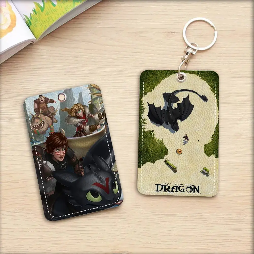 Adventure Film How To T-Trains Your D-Dragon Bank Card,Subway Card Holder Keychain Door Access Tags ID Card Case Keychain Access