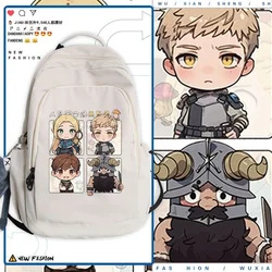 Anime Delicious in Dungeon Marcille Laios Chilchuck Backpack Schoolbag Teenarges Carton Laptop Bag Outdoor Bags Travel Rucksack