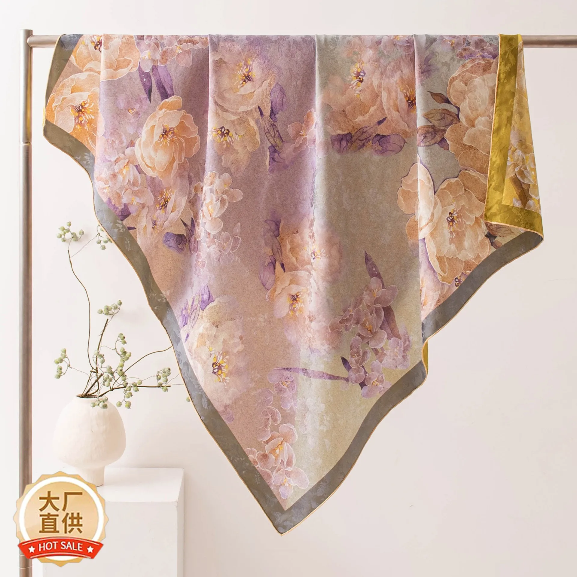 2026 New Kerchief Light Luxury High-Grade Scarf Gift Box Women's Day to Give Mom for Girlfriend