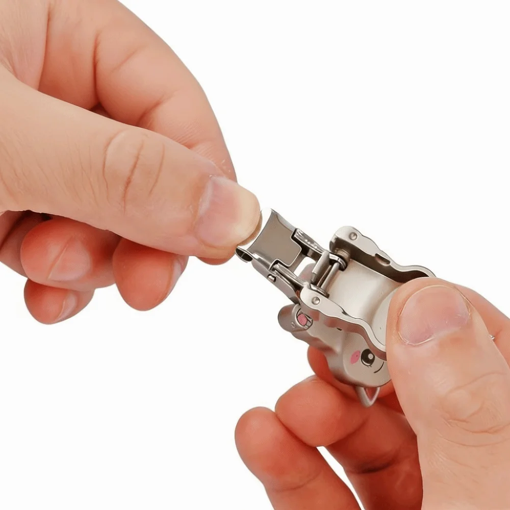 Exquisite Compact Nail Clippers Foldable Cat-shaped Nail Trimmer Keychain Pendant Decoration Fingernail Trimmer Hands