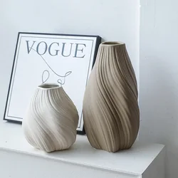 Art Decoration Rotating Ceramic Vase Decoration Home Office Desktop Ornaments Living Room Flower Insert Homestay Flower Vase