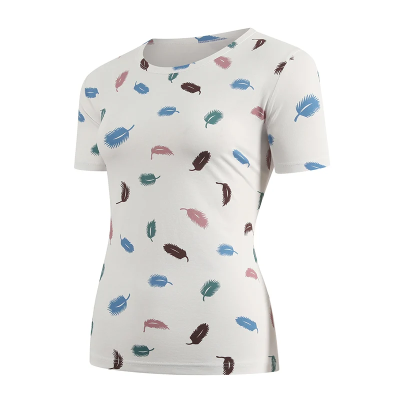 Immagine 3: T-shirt estiva stampata a maniche corte da donna, versatile, alla moda, sportiva, comoda e traspirante, adatta per l'uso domestico