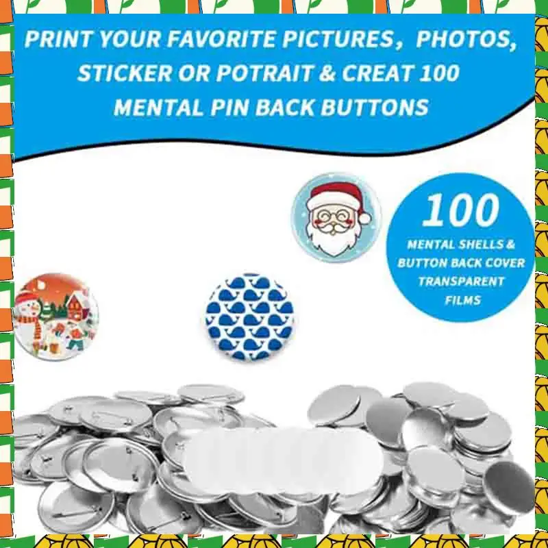 

Professional Tool 100 Sets Blank Button Making Supplies Round Button Parts Supply Metal For Button Maker Machine Round Badge Pin