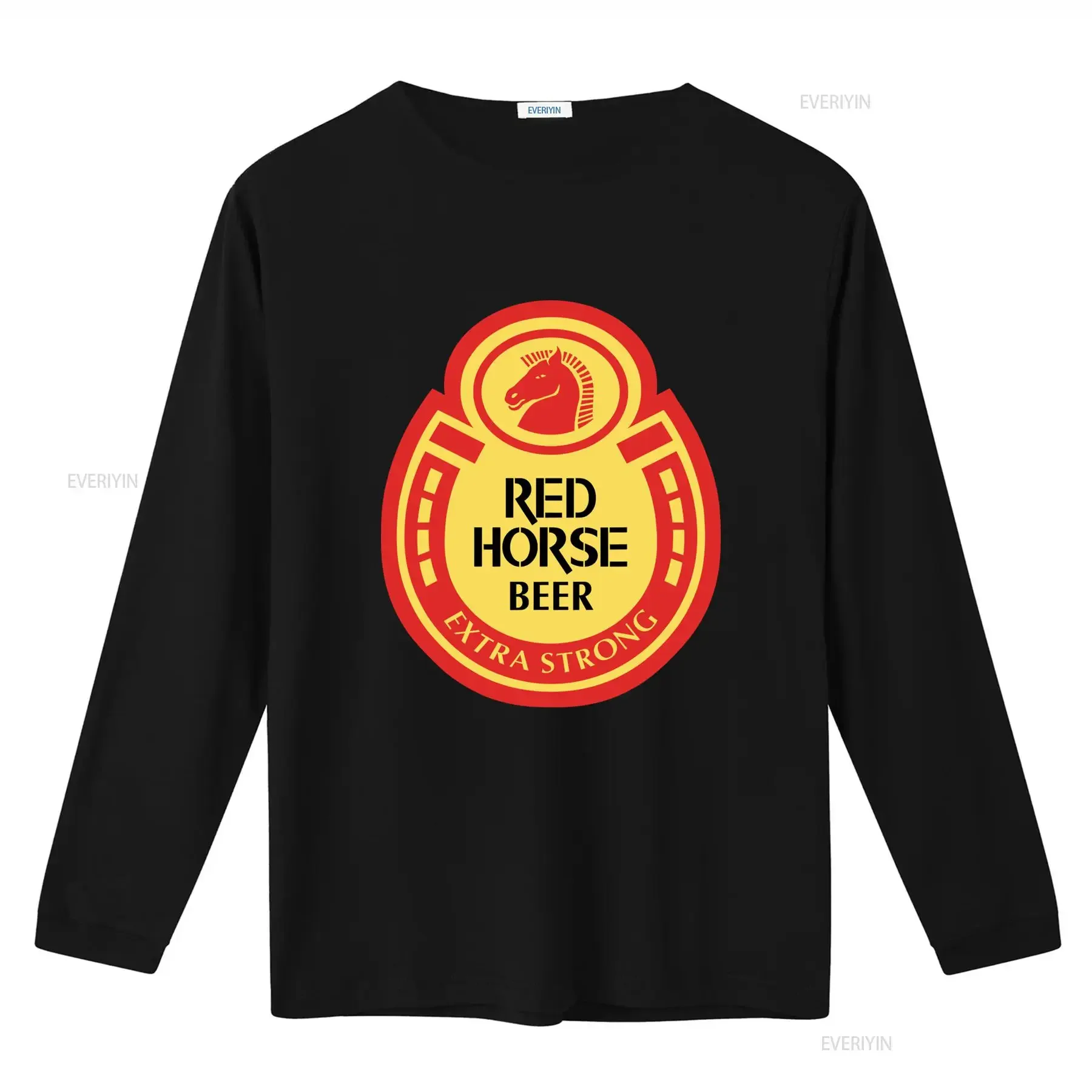 Red Horse Beer Extra Strong Funny Baseball T Shirt for Men and Women vintage Washed Soft homme Top For Everyday Wear