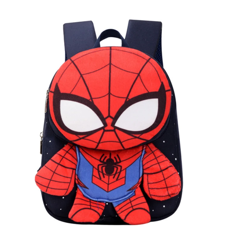 Disney Spiderman Backpacks Super Heroes Student School Bag Cartoon 3d Stereo Kindergarten Backpack Children\'s Travel Bag Gift